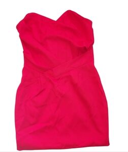 PrettyLittleThing Strapless Red Dress Size 4